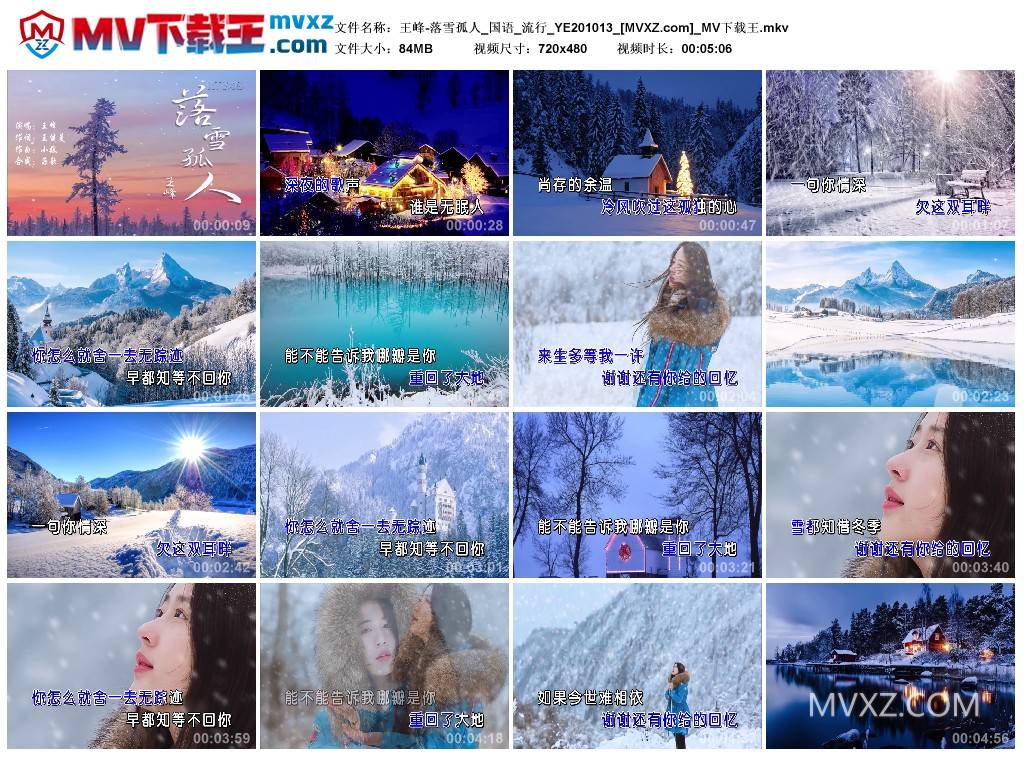 王峰-落雪孤人_国语_流行_YE201013
